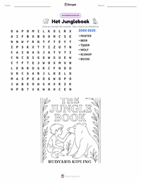 Het Jungleboek afdrukbare werkblad voorbeeld