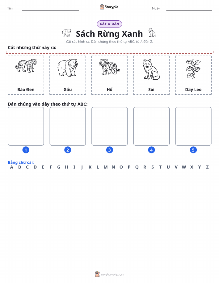 Cắt & Dán Chữ Cái