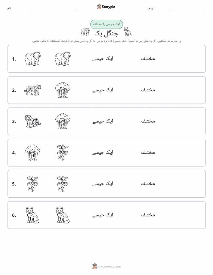 ایک جیسا یا مختلف