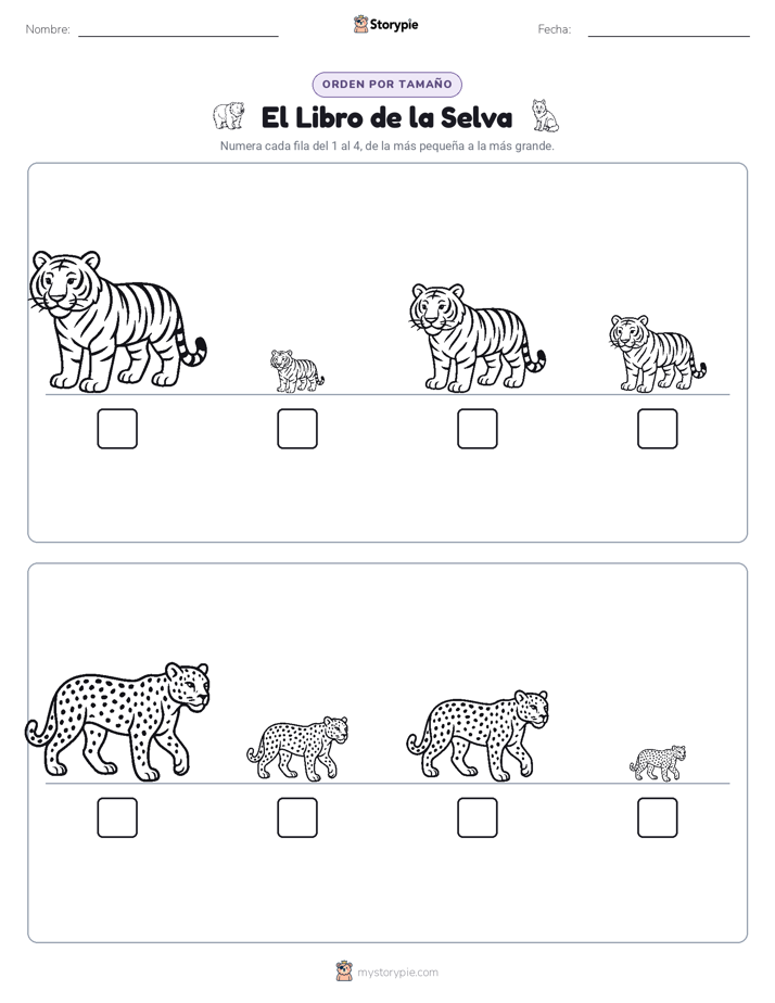 Orden de Tamaños