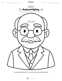 Rudyard Kipling druckbare Arbeitsblatt Vorschau