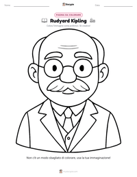 Anteprima della scheda stampabile di Rudyard Kipling