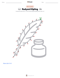 Rudyard Kipling printable worksheet preview