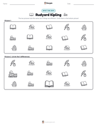 Rudyard Kipling printable worksheet preview