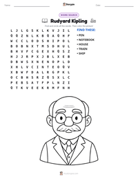 Rudyard Kipling printable worksheet preview