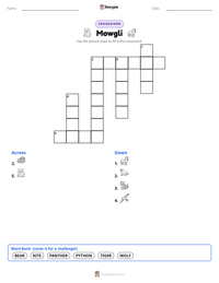 Mowgli printable worksheet preview