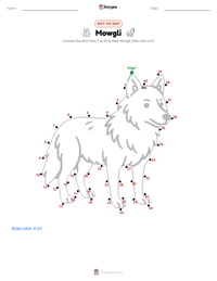 Mowgli printable worksheet preview