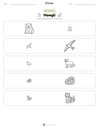 Mowgli printable worksheet preview