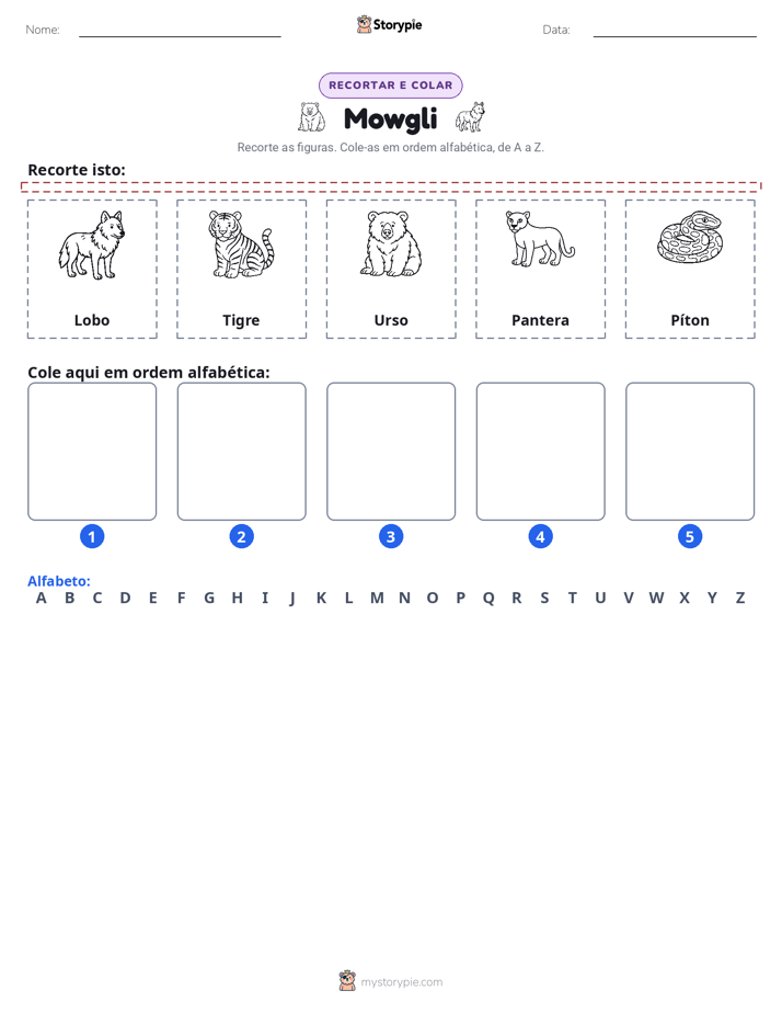 Recortar & Colar Alfabeto