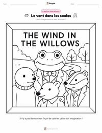 Page de coloriage Le Vent dans les Saules pour les enfants