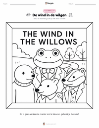 De Wind in de Wilgen kleurplaat voor kinderen