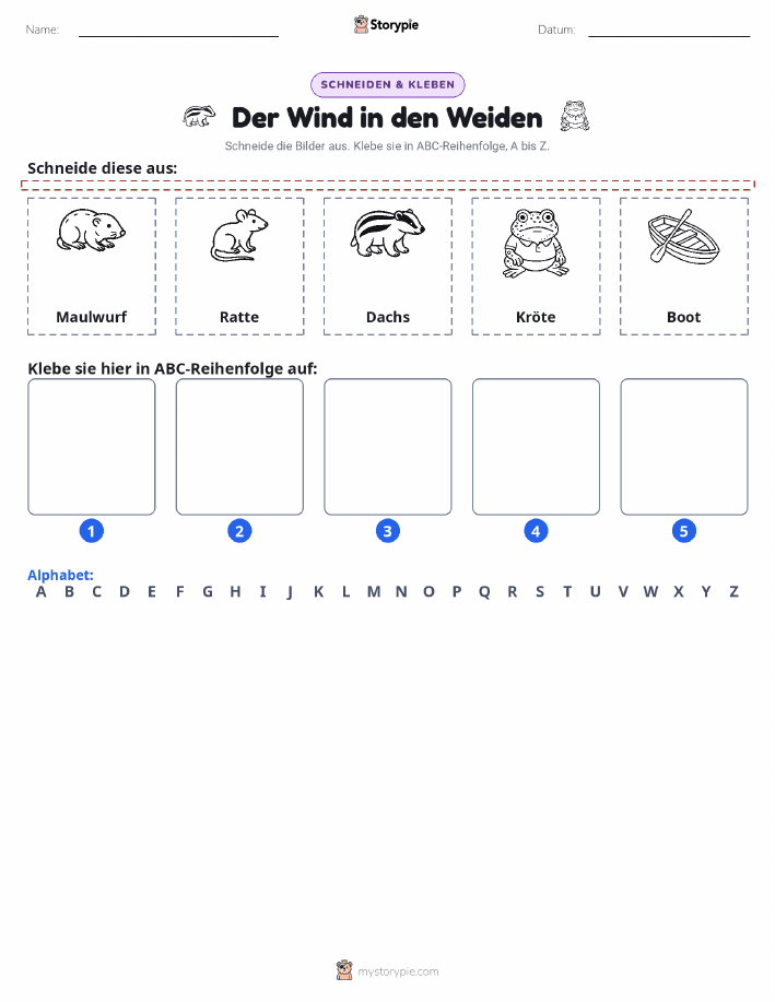 Schneiden & Einfügen Alphabet