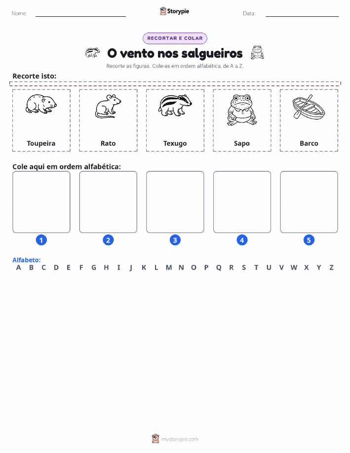 Recortar & Colar Alfabeto