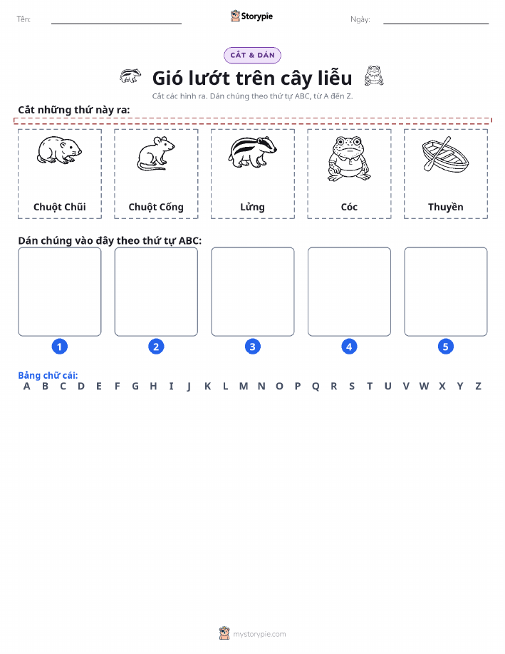 Cắt & Dán Chữ Cái