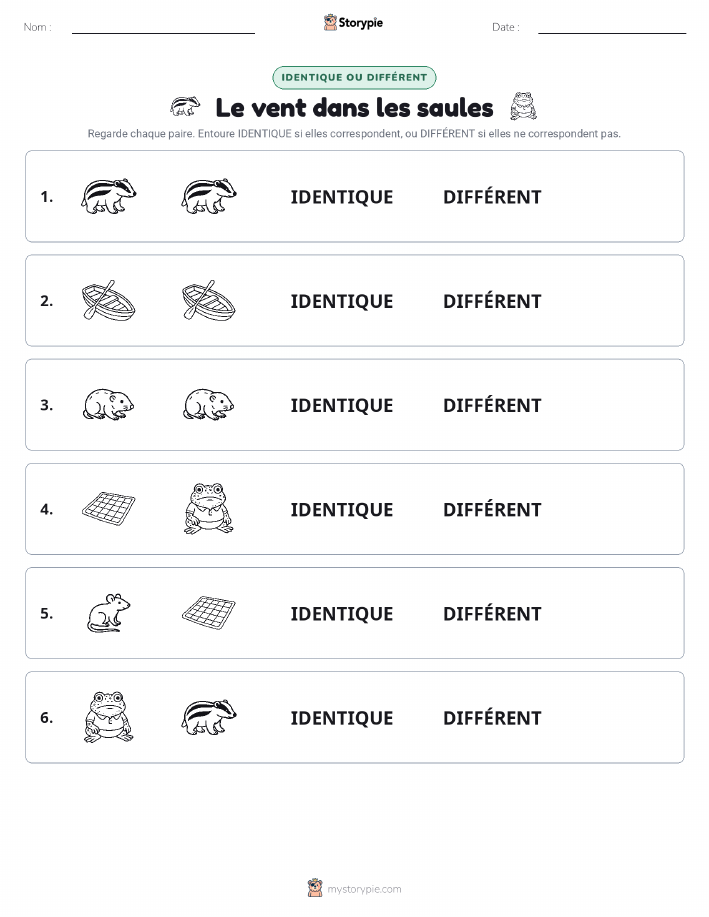 Identique ou Différent
