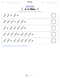 A. A. Milne printable worksheet preview