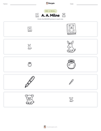 A. A. Milne printable worksheet preview