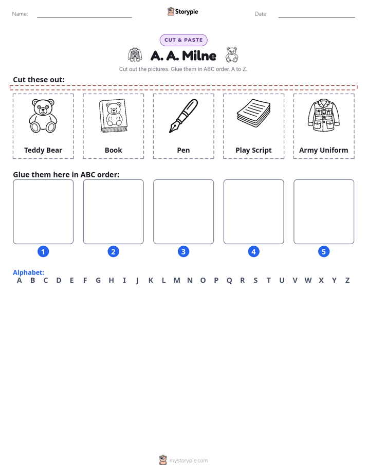 Cut & Paste Alphabet