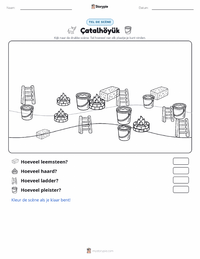 Çatalhöyük afdrukbare werkblad voorbeeld