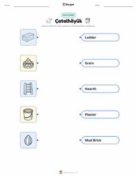 Çatalhöyük printable worksheet for kids