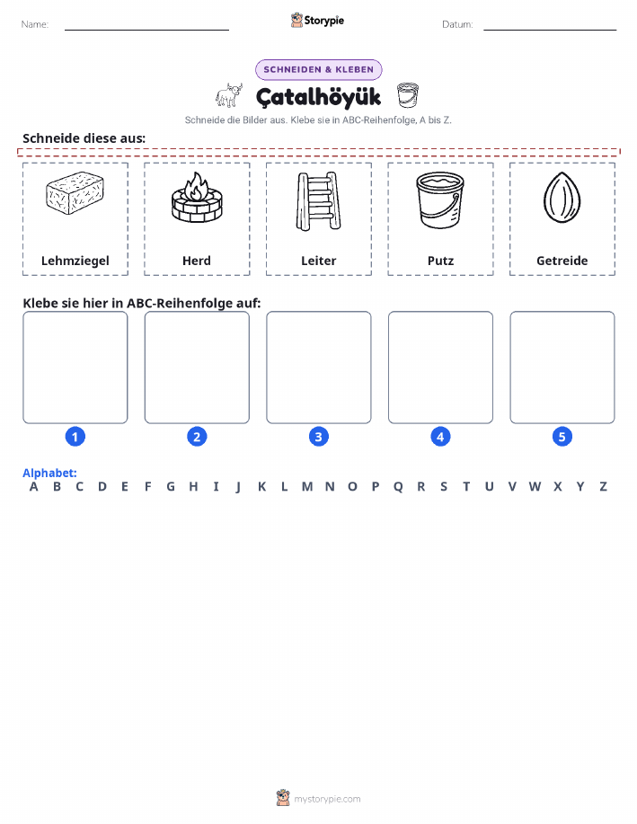 Schneiden & Einfügen Alphabet