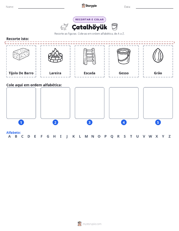 Recortar & Colar Alfabeto