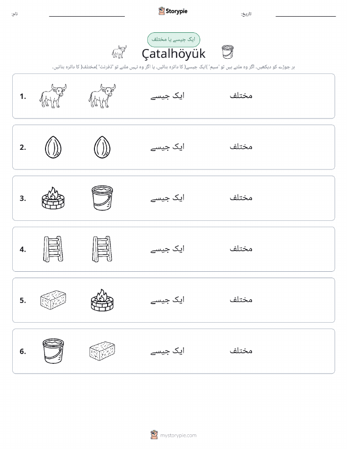 ایک جیسا یا مختلف