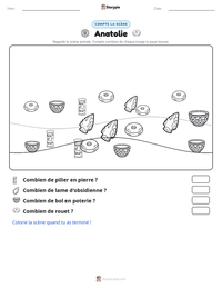 Aperçu de la feuille de travail imprimable Anatolie