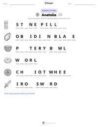 Anatolia printable worksheet preview