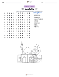 Podgląd drukowalnego arkusza ćwiczeń Anatolia
