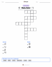 Niels Bohr printable worksheet preview