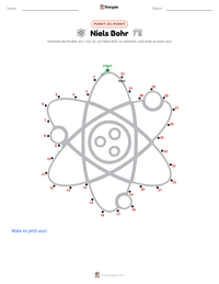 Niels Bohr druckbare Arbeitsblatt Vorschau