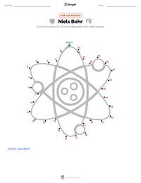 Vista previa de la hoja de trabajo imprimible de Niels Bohr
