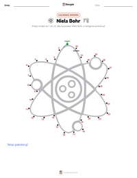 Podgląd drukowalnego arkusza ćwiczeń Niels Bohr