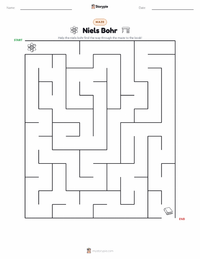 Niels Bohr printable worksheet preview