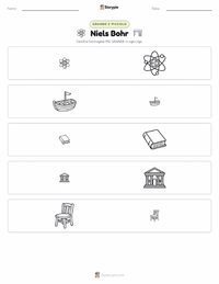 Anteprima della scheda stampabile di Niels Bohr