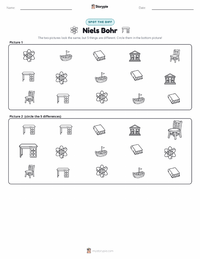 Niels Bohr printable worksheet preview
