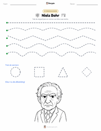 Niels Bohr afdrukbare werkblad voorbeeld