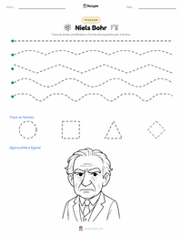 Prévia da folha de atividades imprimível Niels Bohr