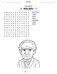 Niels Bohr printable worksheet preview