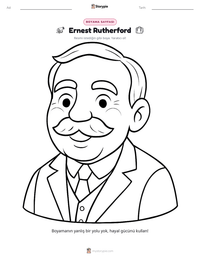 Ernest Rutherford yazdırılabilir çalışma sayfası önizlemesi