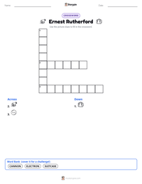 Ernest Rutherford printable worksheet preview