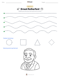 Prabaca lembar kerja cetak Ernest Rutherford