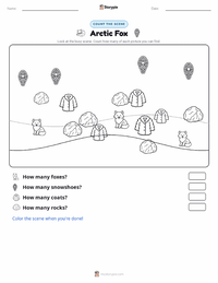 Arctic Fox printable worksheet preview