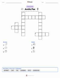 Arctic Fox printable worksheet preview