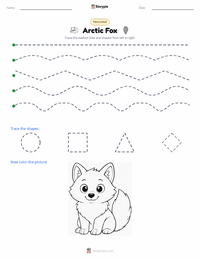Arctic Fox printable worksheet preview