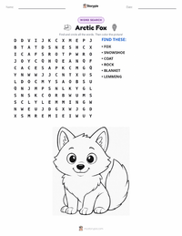 Arctic Fox printable worksheet preview