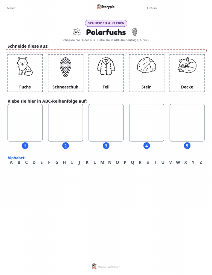 Schneiden & Einfügen Alphabet