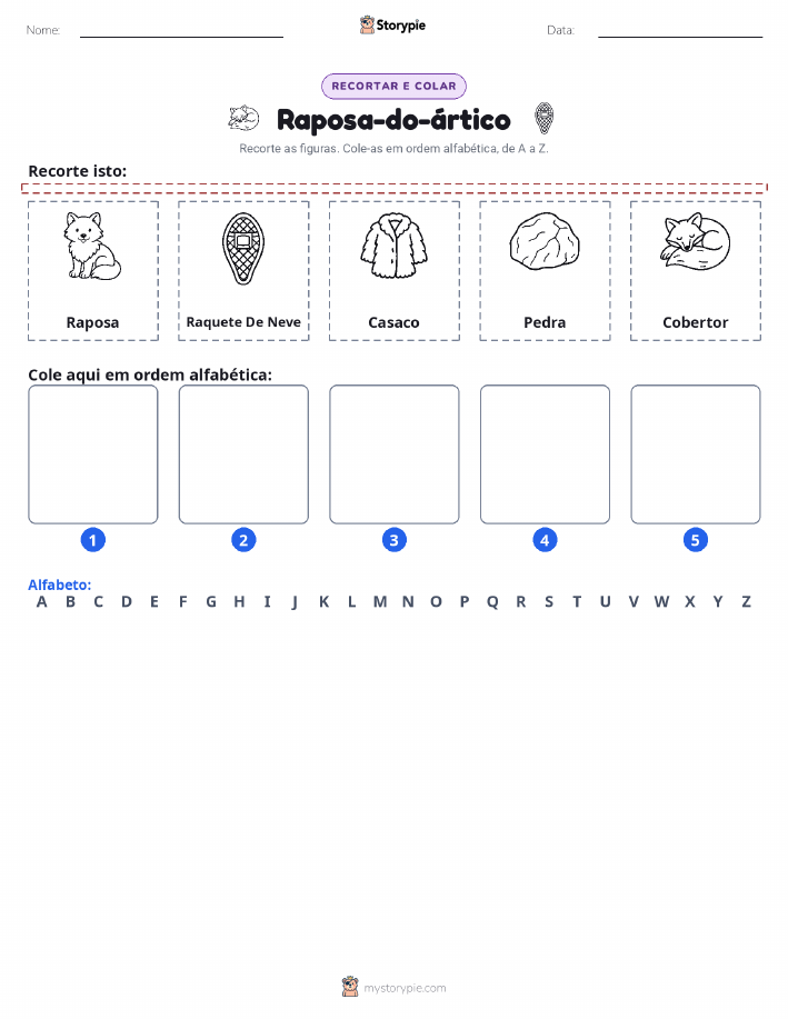 Recortar & Colar Alfabeto