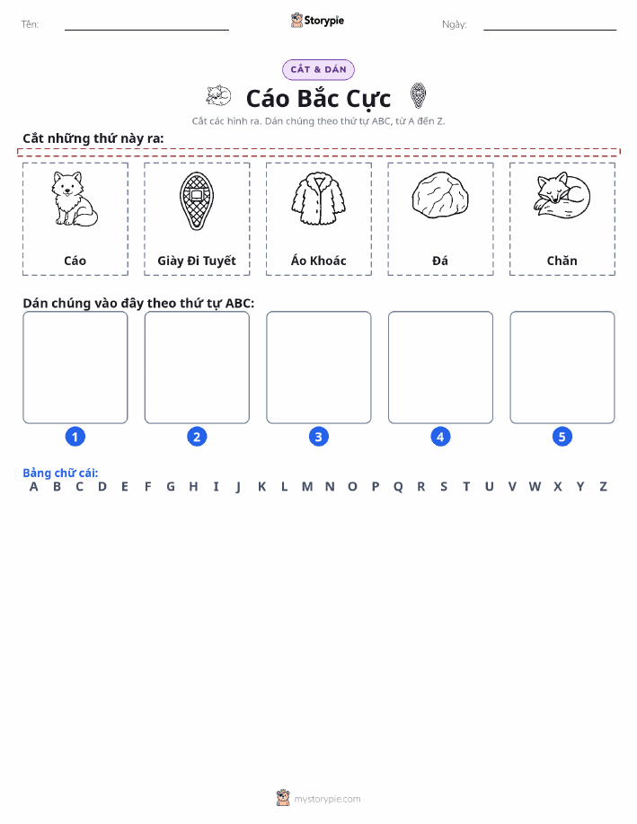 Cắt & Dán Chữ Cái
